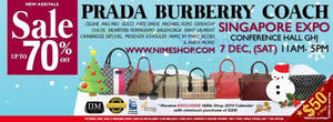 Featured image for Nimeshop Branded Handbags, Sunglasses & Footwear Sale Up To 70% Off @ Singapore Expo 7 Dec 2013