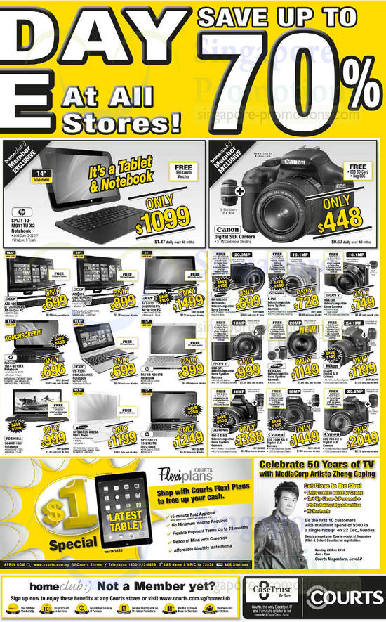 Notebooks, Desktop PCs, Digital Cameras, DSLRs, HP, Acer, Toshiba, Samsung, Sony, Nikon, Canon