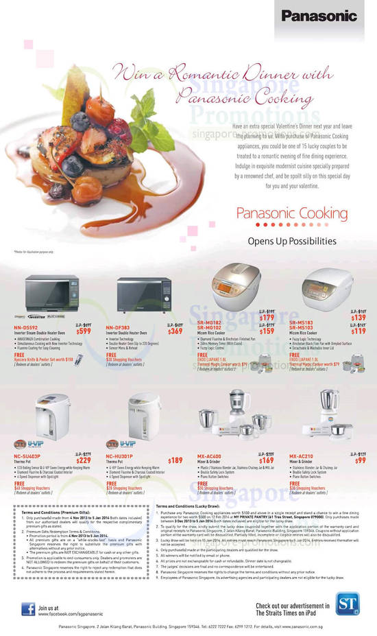 Panasonic Kitchen Appliances 8 Dec 2013