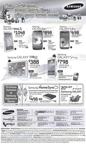 Featured image for Samsung Galaxy Smartphones No Contract Price List Offers 14 Dec 2013
