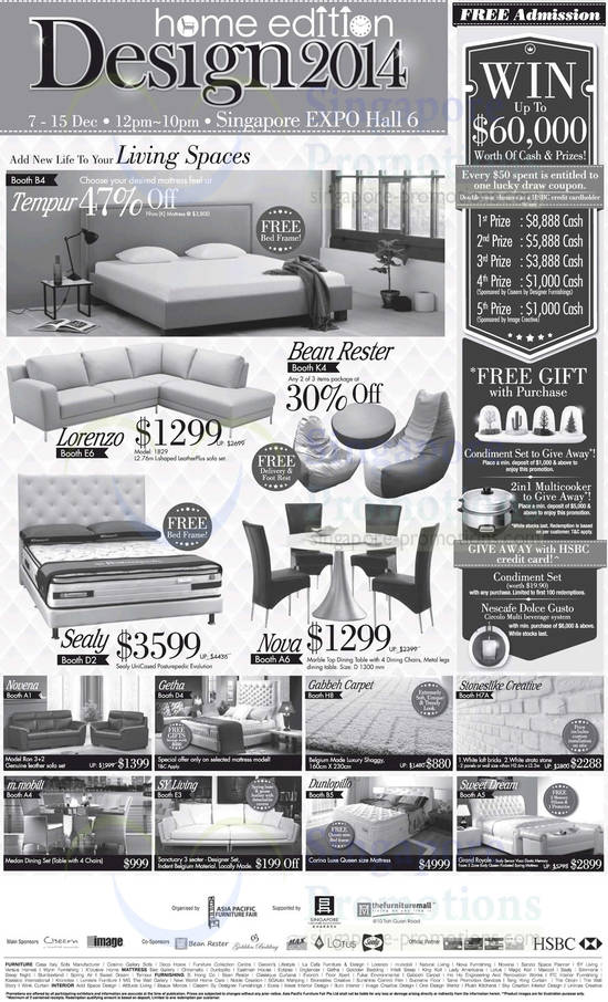 Show Offers, Lorenzo, Bean Rester, Sealy, Nova, Mattress, Sofa