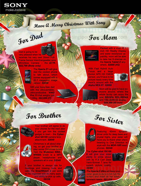 Sony Christmas Gift Guide 2013 9 Dec 2013