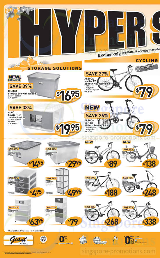 Storage Solutions, Bicycles, Algo, Aleoca