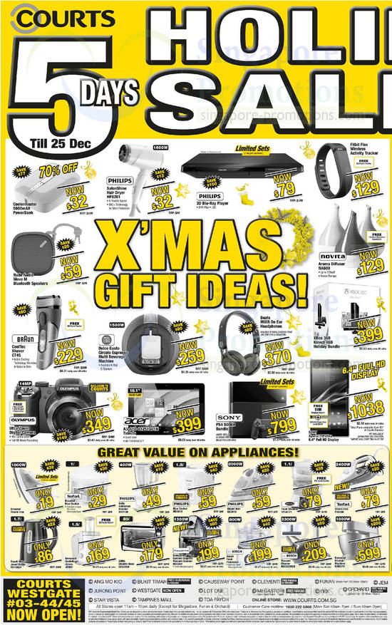 Xmas Gift Ideas, Speakers, Tablets, Irons, Vacuum Cleaners, Ovens, Nude Audio, Novita, BrAun, Nescafe