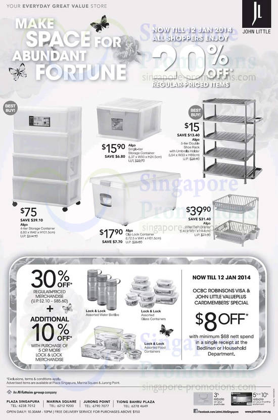 10 Jan Algo Storage Containers, Lock n Lock