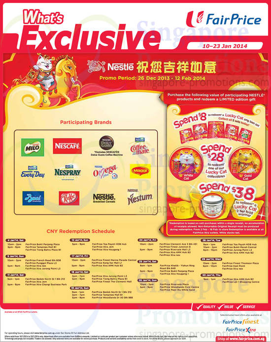 10 Jan Nestle Offers, Free Gifts, Lucky Cat Ang Bao Packet, Collectibles, 2 tier Food Warmer