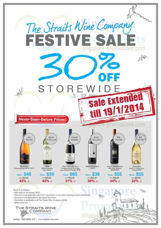 14 Jan Straits Wine Storewide Sale Extended Till 19 Jan