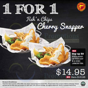 Featured image for (EXPIRED) Manhattan Fish Market 1 For 1 Fish’n Chips & $51 Off Big Boys Combo Coupons 13 – 26 Jan 2014