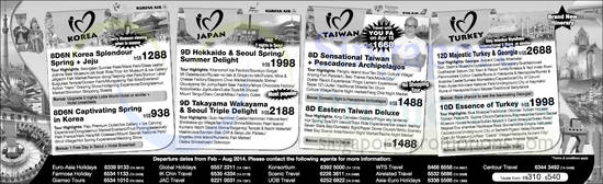 27 Feb Centour Travel Korea, Japan, Taiwan, Turkey