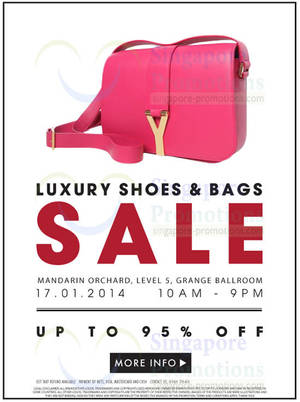 Featured image for (EXPIRED) Brandsfever Handbags & Footwear Sale Up To 95% Off @ Mandarin Orchard 17 Jan 2014