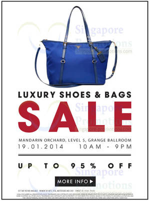 Featured image for (EXPIRED) Brandsfever Handbags & Footwear Sale Up To 95% Off @ Mandarin Orchard 19 Jan 2014