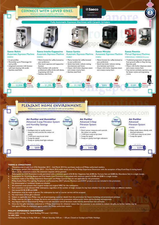 Espresso Coffee Machines, Air Purifier, Terms n Conditions