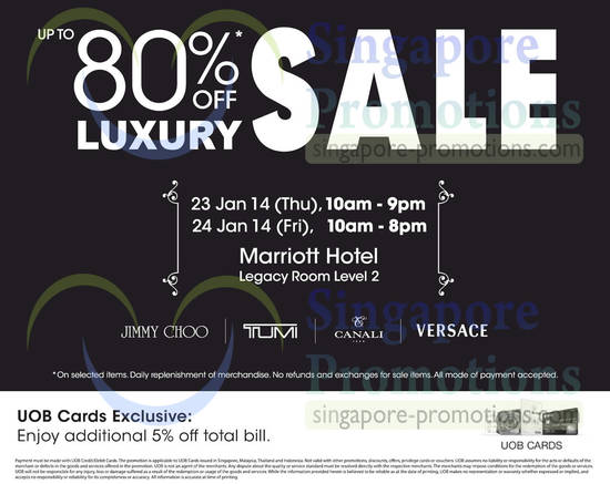 Luxury Sale 22 Jan 2014