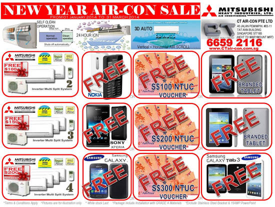 Mitsubishi Heavy Industries Air Conditioners, Free Gifts