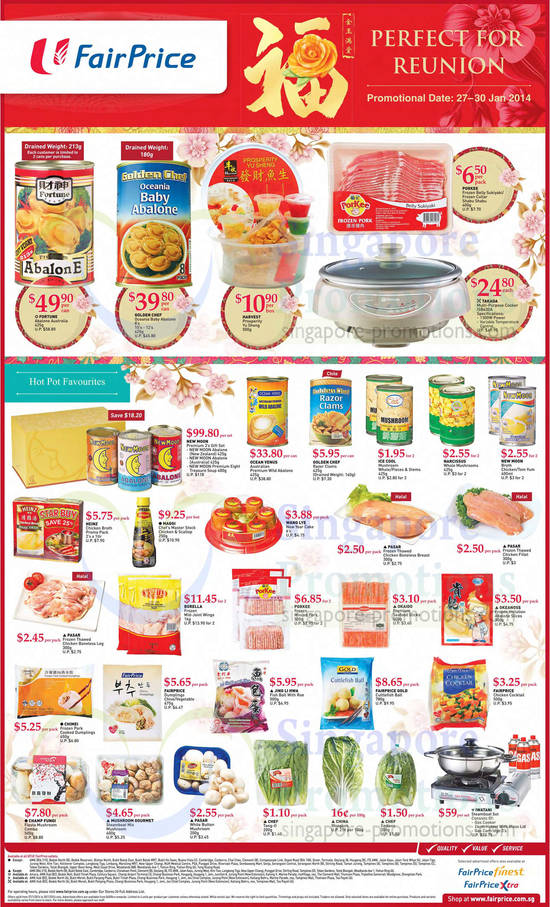 NTUC Fairprice 3 Day Offers 27 Jan 2014