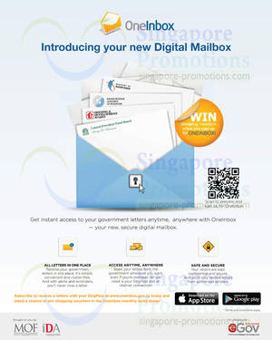 Featured image for Singapore Govt NEW OneInBox Digital Mailbox 22 Jan 2014