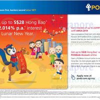 Featured image for (EXPIRED) POSB Kids Up To $28 Hong Bao or 2.014* p.a. Interest Rate Promo 20 Jan – 28 Feb 2014