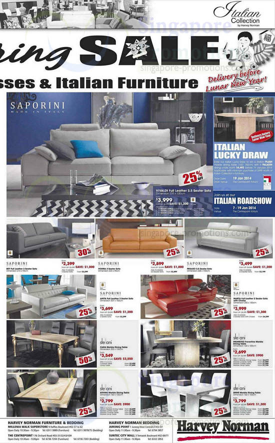 Sofa Sets, Dining Tables, Saporini, Stellani