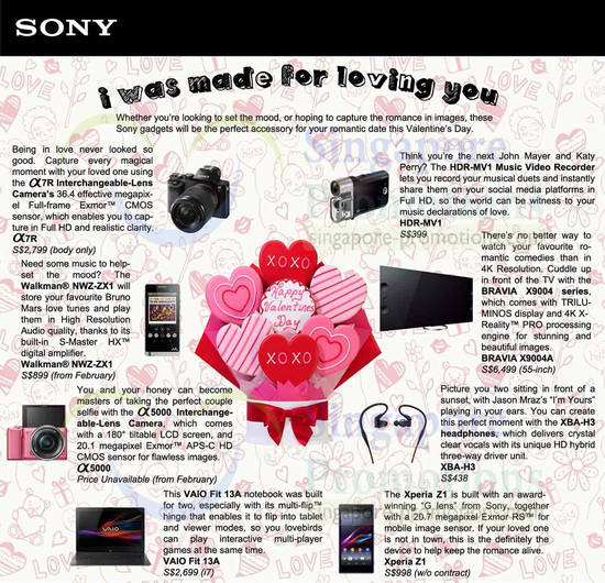 Sony Valentines Day 17 Jan 2014