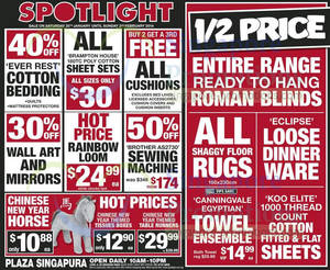 Featured image for (EXPIRED) Spotlight Up To 50% OFF SALE @ Plaza Singapura 25 Jan – 2 Feb 2014