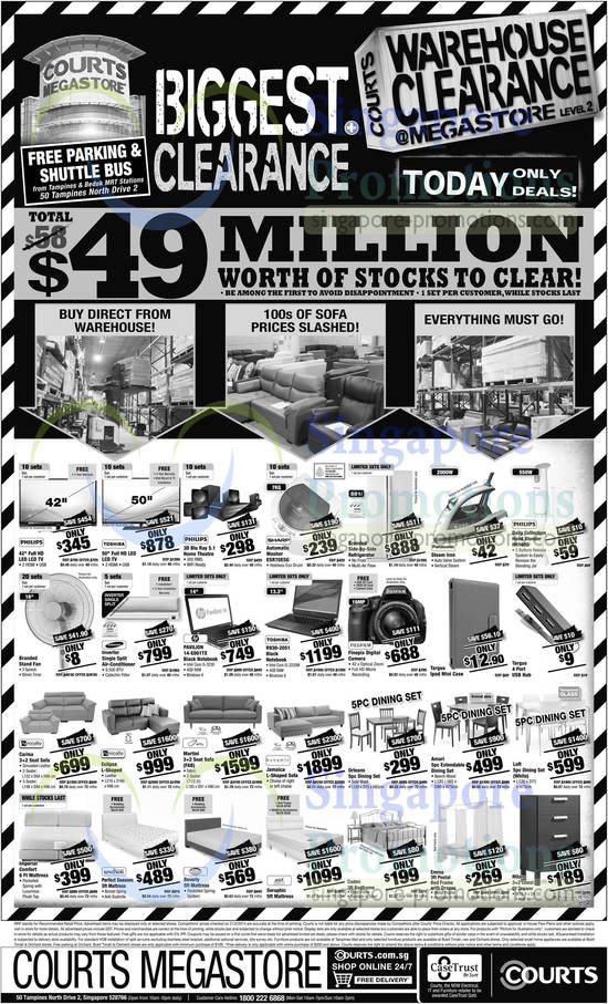 23 Feb Megastore One Day Offers Sofa, Dining Sets, TVs, Notebooks