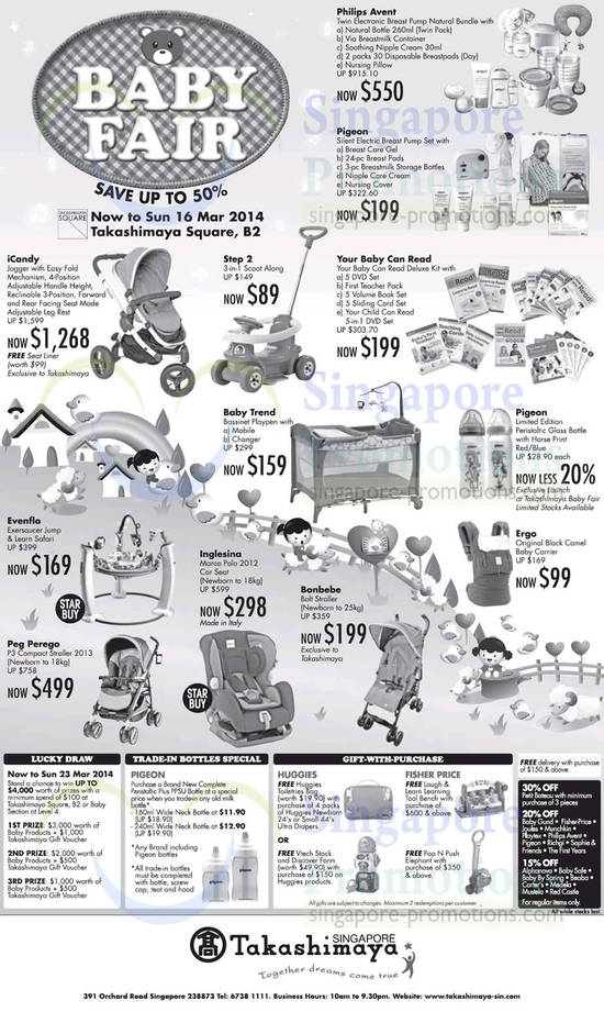 6 Mar Philips Avent, iCandy, Step 2, Baby Trend, Pigeon, Inglesina, Evenflo, Peg Perego