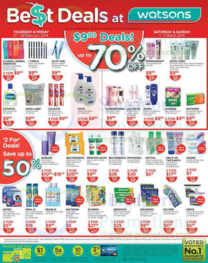 Featured image for (EXPIRED) Watsons Personal Care, Health, Cosmetics & Beauty Offers 27 Feb – 5 Mar 2014