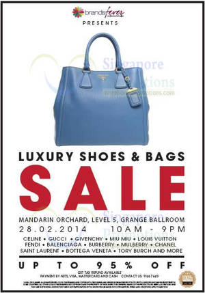 Featured image for Brandsfever Handbags & Footwear Sale @ Mandarin Orchard 28 Feb 2014
