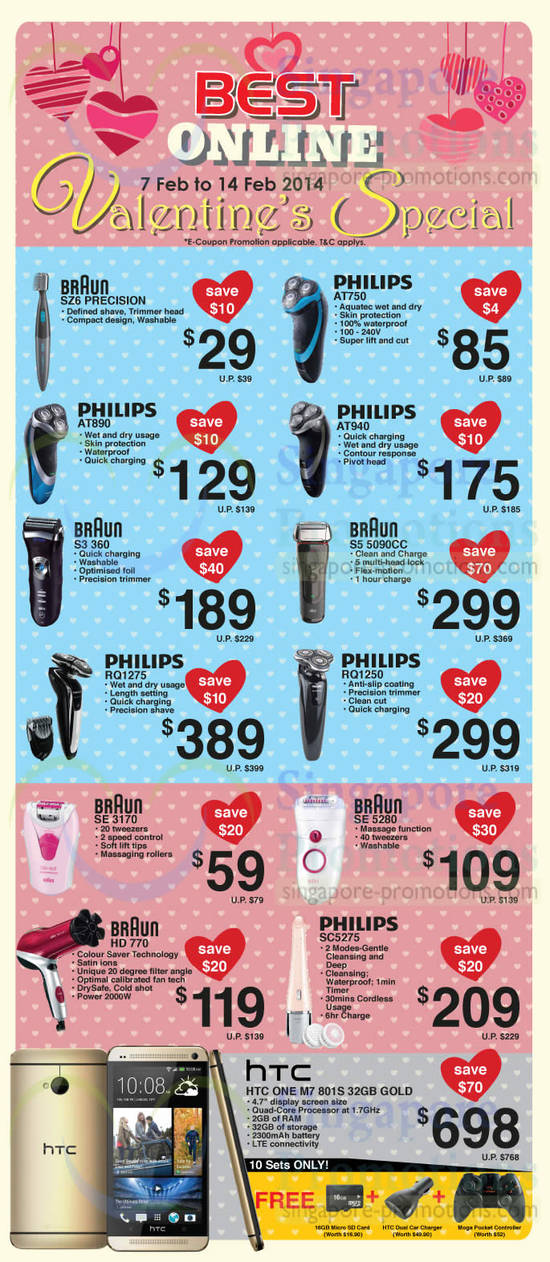 Braun, Philips, Toothbrush, Shavers, Epilators, Hair Dryer, Facial Brush, HTC One