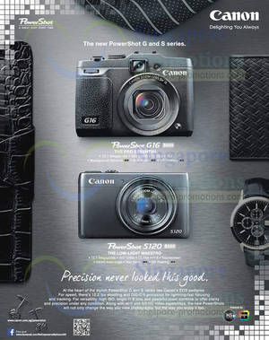 Featured image for Canon PowerShot G16 & S120 Digital Camera Features & Price 13 Feb 2014