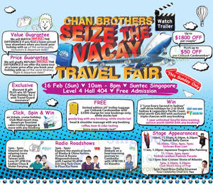 Featured image for (EXPIRED) Chan Brothers Travel Fair @ Suntec 16 Feb 2014