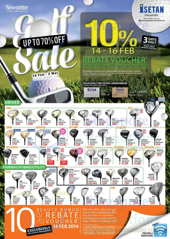 Driver, Fairway, Hybrid, Utility, Cardmember 10 Percent Off