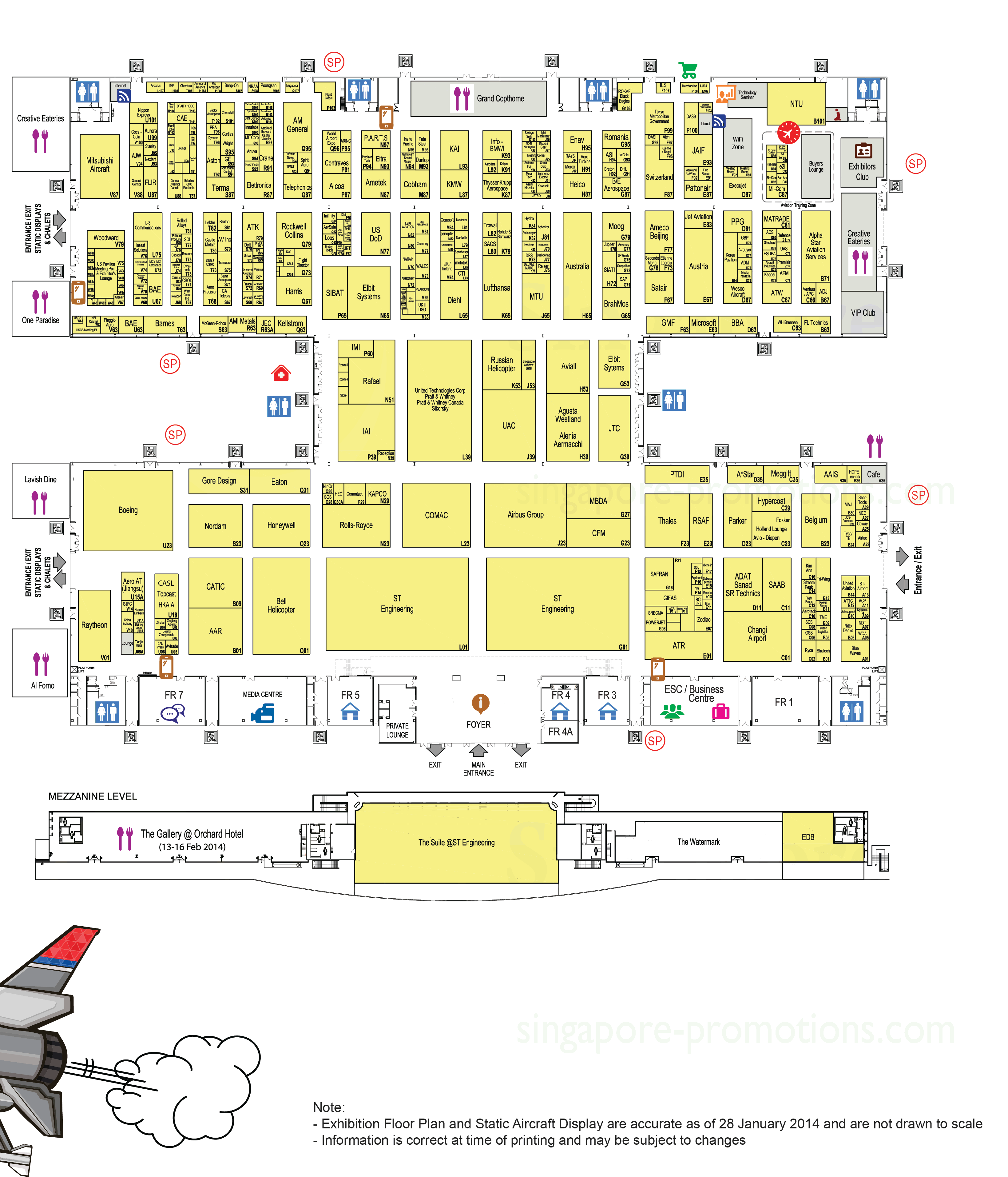 Exhibition Floor Plan » Singapore Airshow 2014 Dates