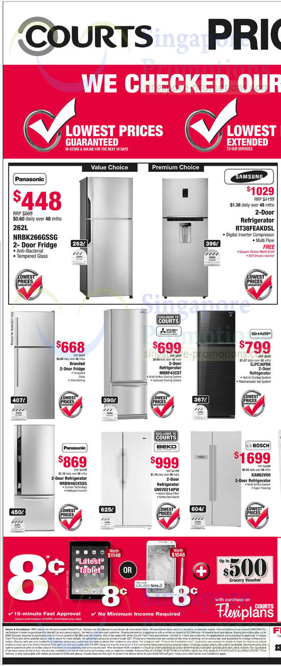 Fridges Panasonic, Samsung, Mitsubishi Electric, Sharp, Bosch