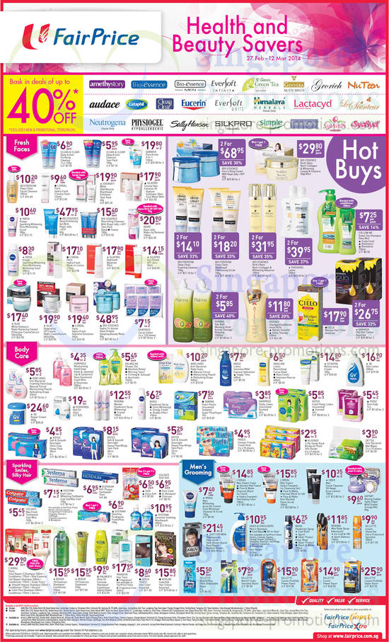 Health n Beauty Savers, 40 Percent Off Bio-Essence, Physiogel, Eversoft, Silkpro, Sally Hansen, Lactacyd, Grorich, Cetaphil