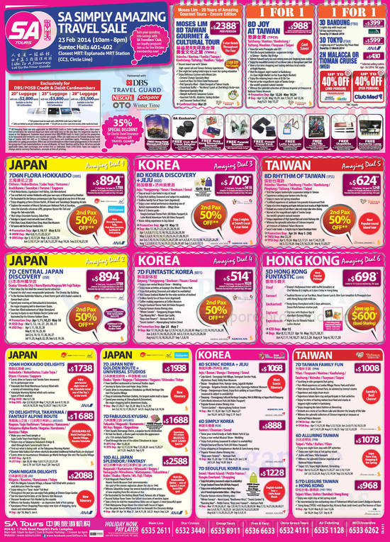 Japan, Korea, Taiwan, Hong Kong, Korea, 1 for 1 Offers