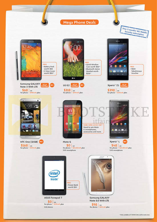 Mobile Samsung Galaxy Note 3 8.0, LG G2, Sony Xperia Z1, L, HTC One, Moto G, ASUS Fonepad 7