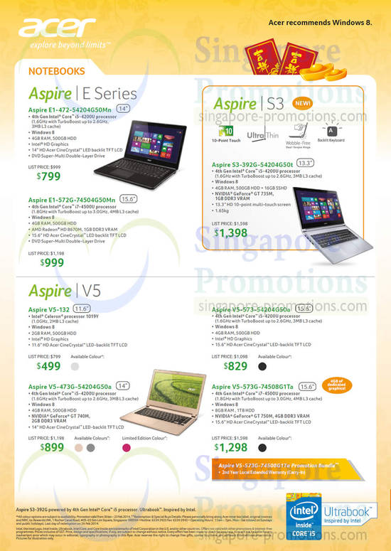 Notebooks Aspire E1-472-54204G50Mn, E1-572G-74504G50Mn, V5-573-54204G50a, V5-473G-54204G50a, V5-573G-74508G1Ta