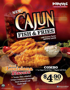 Featured image for (EXPIRED) Popeyes NEW Cajun Fish & Fries 13 Feb – 9 Mar 2014