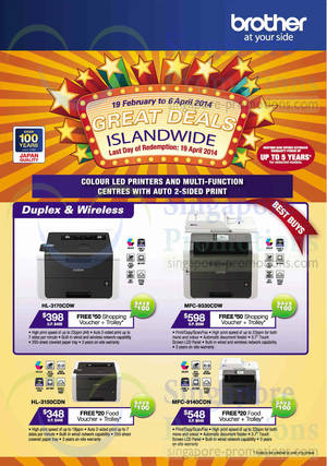 Featured image for (EXPIRED) Brother Printers & Scanners Promotion Price List Offers 19 Feb – 6 Apr 2014