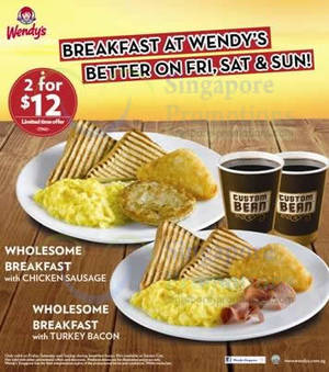 Featured image for Wendy’s $12 Two Breakfast Fridays To Sundays Promo 7 Feb 2014