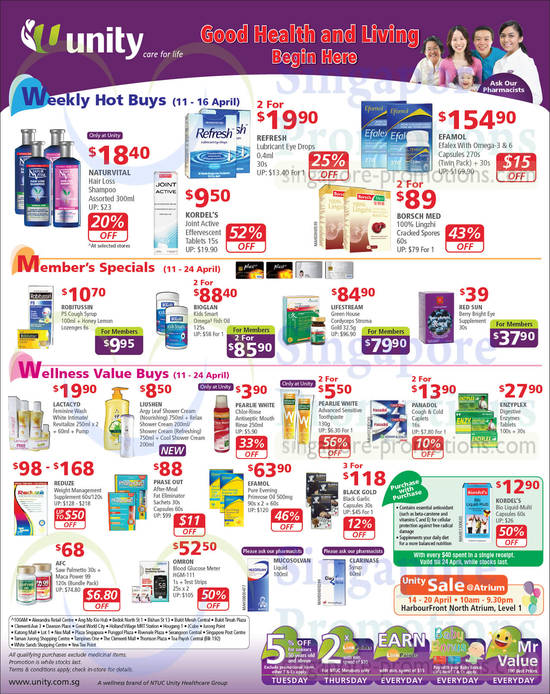 11 Apr Weekly Hot Buys, Member Specials, Wellness Value Buys, Purchase with Purchase, Efamol, Borsch Med, Bioglan, Black Gold, Phase Out