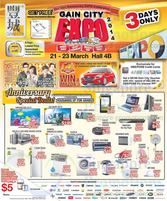 21 Mar Anniversary Special Deals, Meet DJs, Win a Mazda 3, DBS POSB Specials