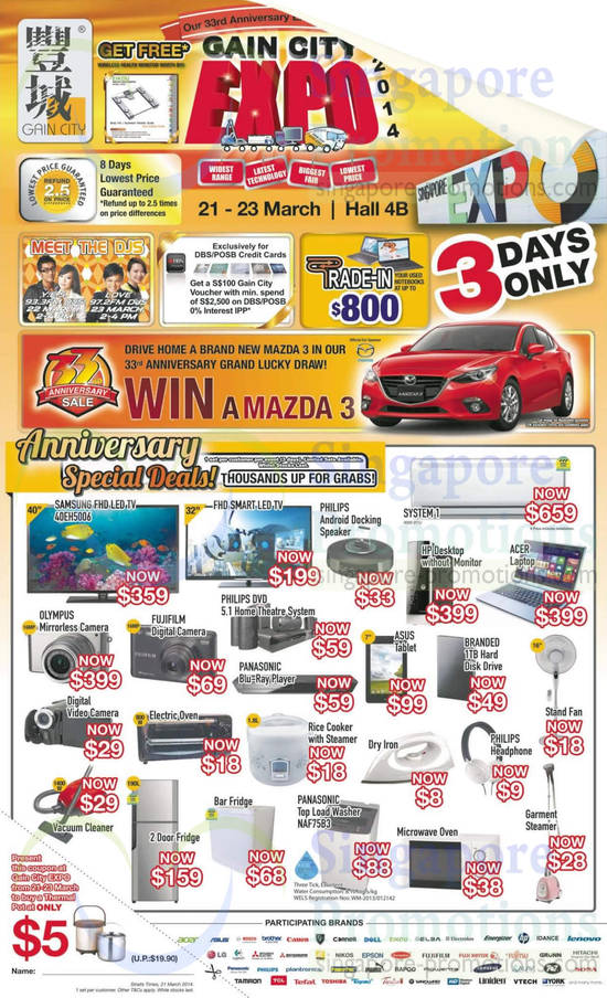 21 Mar Anniversary Special Deals, Meet Djs, Win Mazda, Trade-In, DBS POSB Specials