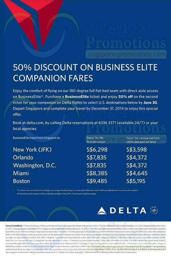 24 April Latest Promotion Business Elite Fares