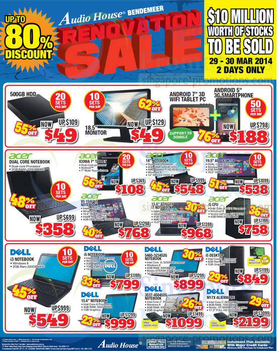 29 Mar Notebooks, Tablets, Dell, Acer