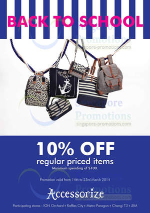 Featured image for (EXPIRED) Accessorize 10% OFF Storewide Promo 14 – 23 Mar 2014