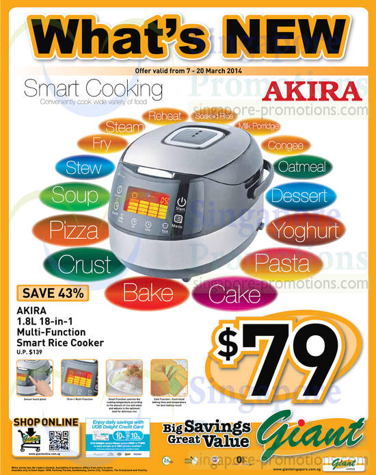 Akira 18 in 1 Rice cooker