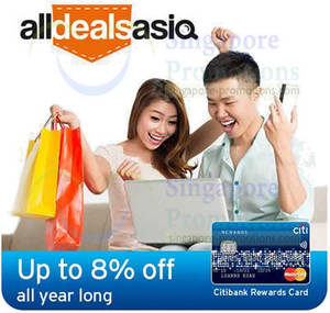 Featured image for (EXPIRED) AllDealsAsia Up To 8% OFF All Deals Coupon Code For Citibank Cardmembers 11 Mar 2014 – 31 Jan 2015