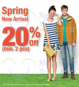 Featured image for (EXPIRED) Bossini 20% OFF Spring New Arrivals 7 – 16 Mar 2014